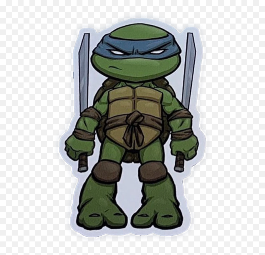 Stickergang Ninja Turtles Leonardo - Drawn Teenage Mutant Ninja Turtles Emoji,Ninja Turtles Emoji