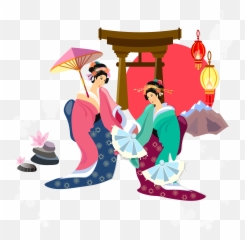 Japan clipart castle japan Transparent - Clip Art Of Japanese Woman Png Emoji
