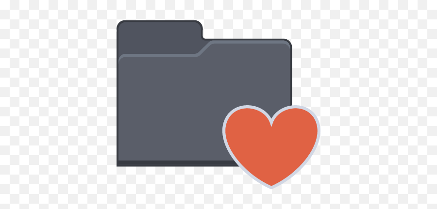 Heart Folder Icon Flat Folder Iconset Pelfusion - Heart Icon For Folder Emoji,Hart Emoji