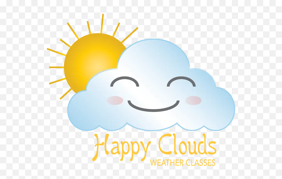 Happy Clouds - Vector Graphics Emoji,Weather Emoticon