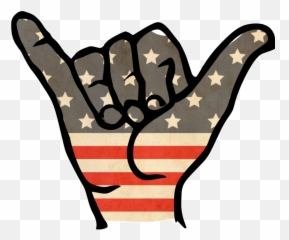 Americanflag Hangloose Sticker Shaka - Aloha With Hands Emoji,Shaka Emoji