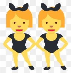 Women With Bunny Ears Emoji Clipart - Clip Art,Bunny Emoji Transparent
