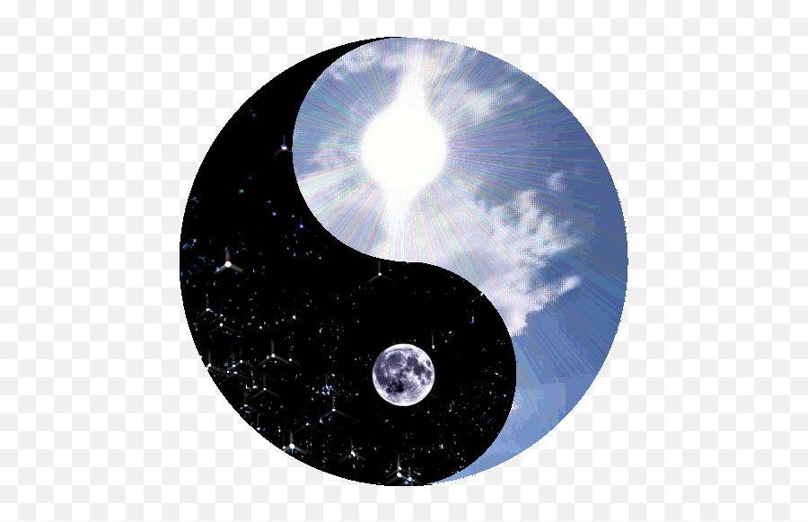 Yin Yang As Two Worlds Gif - Yin Yang Moon Gif Emoji,Yin Yang Emoji