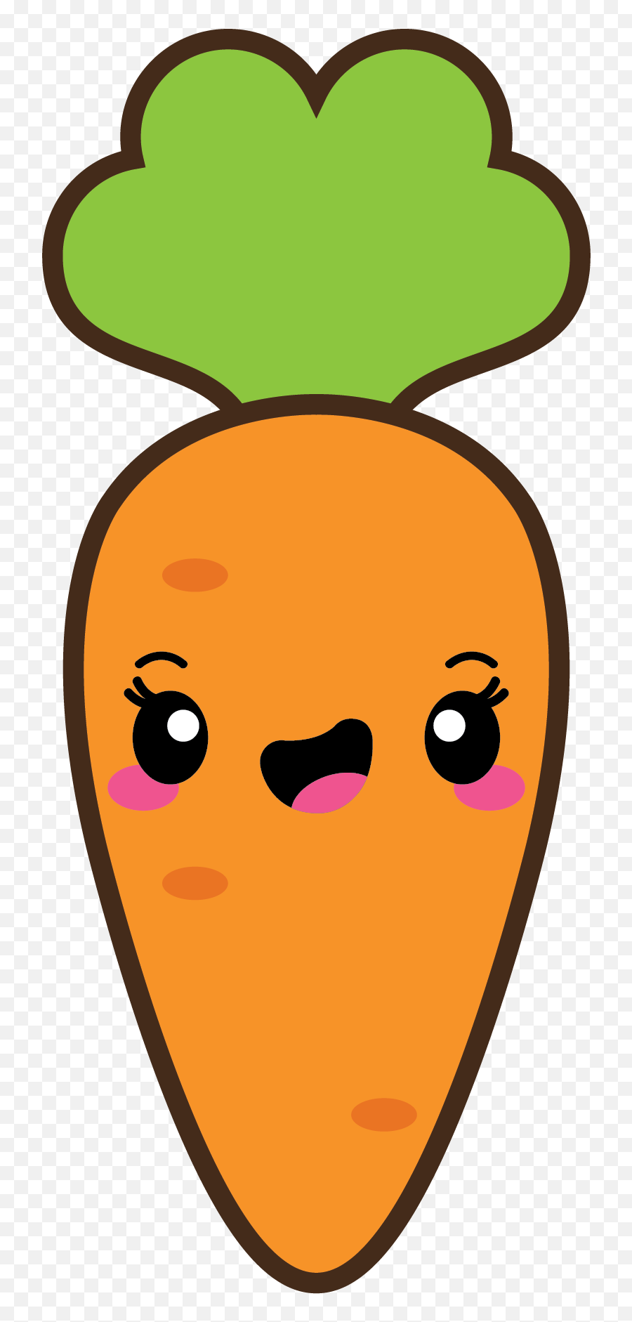 Carrot - Cucumber Eggplant Pea1 Clipart Full Size Kawaii Cute Carrot Emoji,Cucumber Emoji