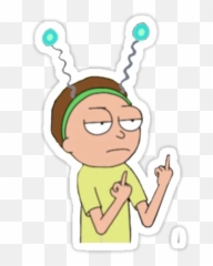 Rick And Stickers Set For Telegram - Morty Finger Emoji