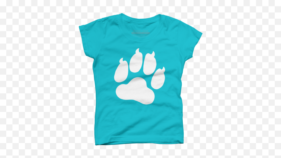 Cat Girlu0027s T - Shirts Design By Humans Page 29 Short Sleeve Emoji,Cat Paw Emoji