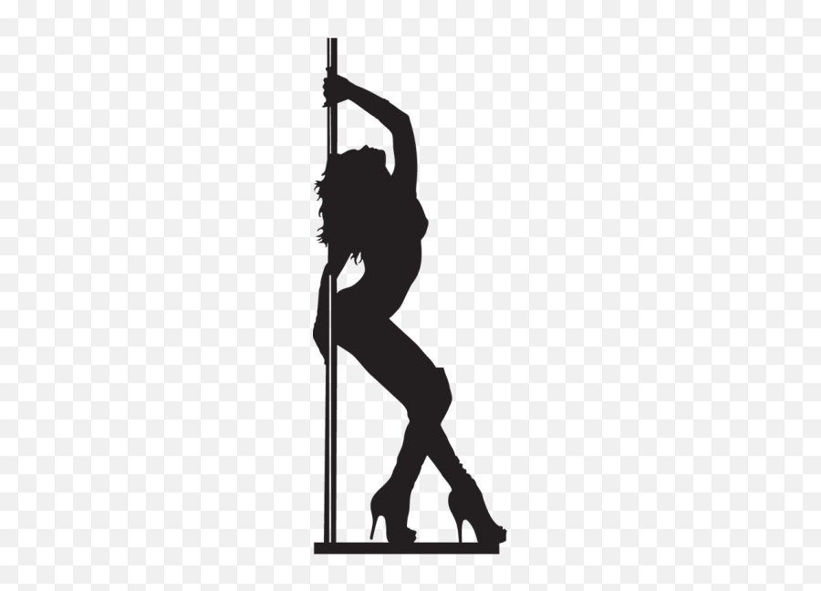 Pole Dance Silhouette Clip Art - Silhouette Stripper Emoji,Pole Dancer Emoji