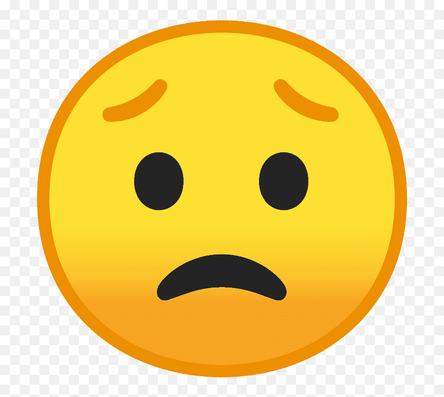 Worried Face Emoji Clipart - Hostinec U Feld,Upset Face Emoji