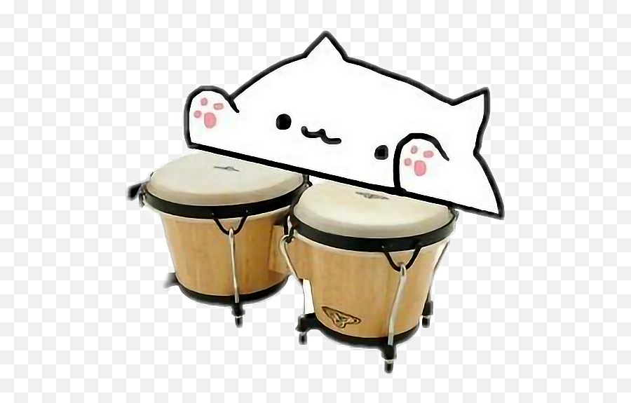 Bongo Cat Sticker - League Of Legends Cute Meme Emoji,Bongo Cat Emoji ...