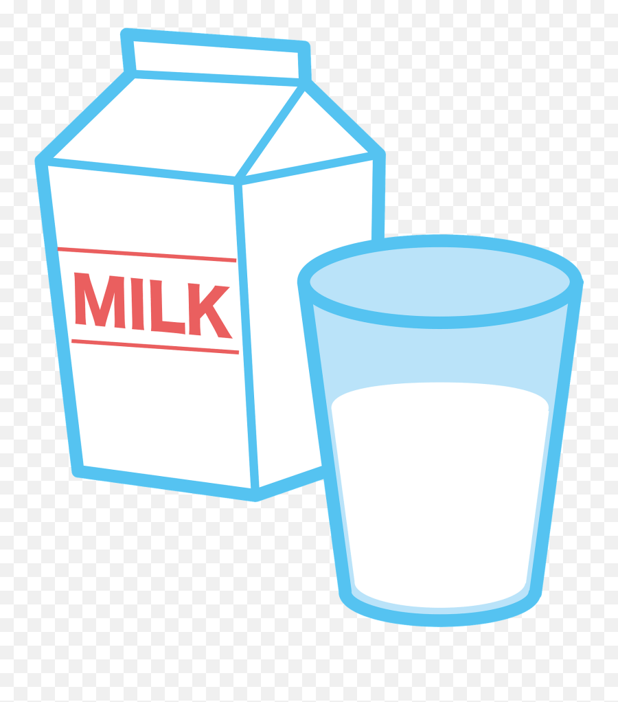 Milk Carton And Glass Clipart - Milk Clipart Creazilla Emoji,Milk Carton Emoji