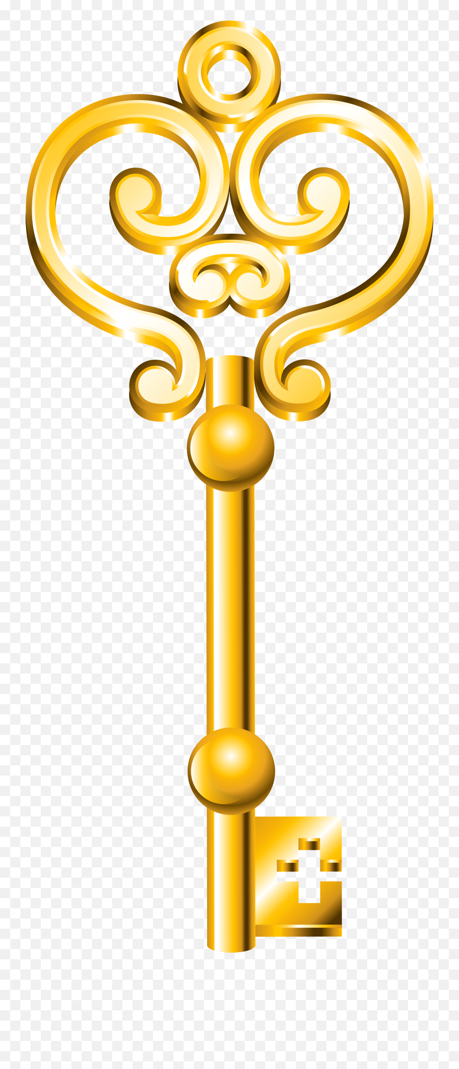 Heart Clipart Key Heart Key - Golden Key Clipart Png Emoji,Man Piano Keys Emoji