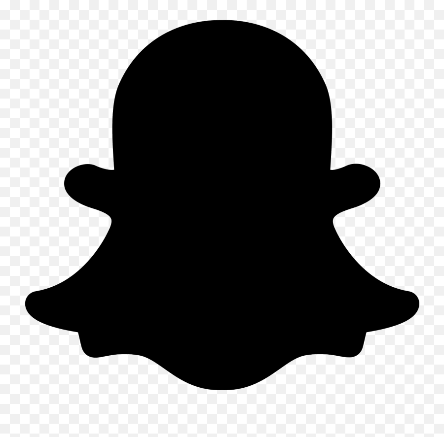Snapchat Logo Png - Black Snapchat Logo Transparent Emoji,Snapchat Emoji