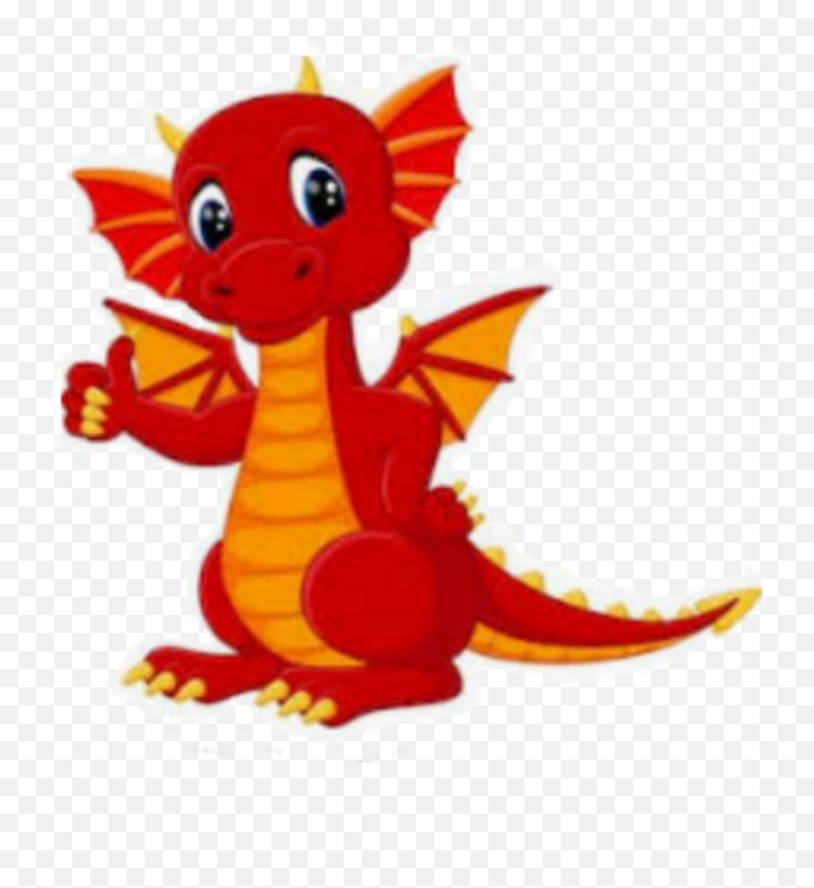 Freetoedit Cute Red Dragon - Cartoon Cute Red Dragon Emoji,Red Dragon Emoji
