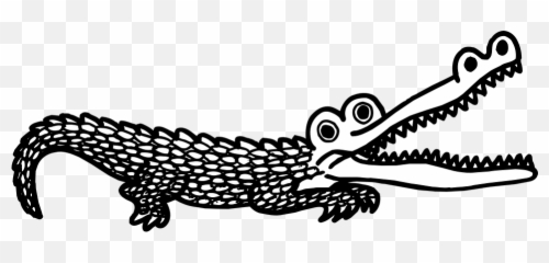 Open Mond Schalen - Crocodile Black And White Png Emoji,Alligator Emoji
