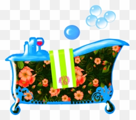 Bathtub Bubbles Pink Feminine - Soap Clip Art Emoji