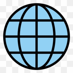 Globe With Meridians - Website Clipart Black And White Emoji,Globe Emoji Png