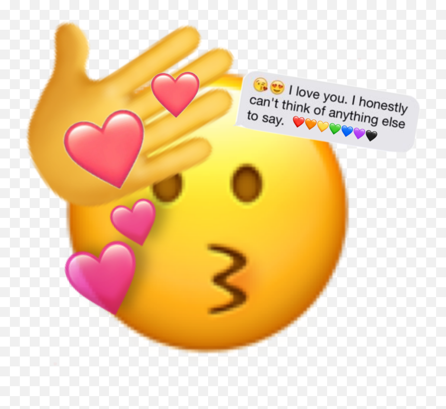 Emoji - Hand Over Face Emoji Meme,I Love You Emoji Art