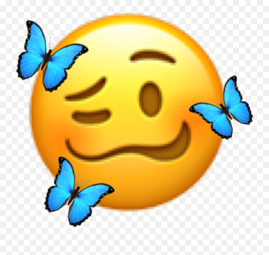 Emoji Myedit Butterfly Freetoedit - Smiley,Butterfly Emoticon
