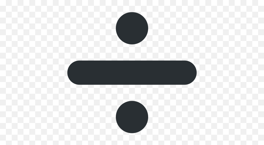 Heavy Division Sign Emoji Meaning With Pictures - Divide Symbol,Plus Sign Emoji