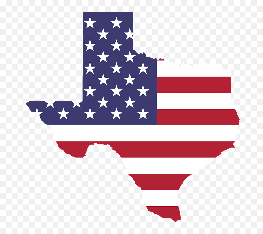 Abstract America Art - Texas With American Flag Emoji,Independence Day Emoji