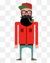 Hipster Clipart Lumberjack - Emoji