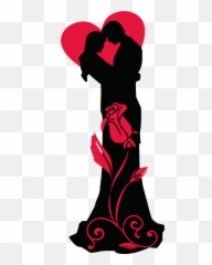 couple silhouette png - Transparent Loving Couple Love Clipart Png Emoji