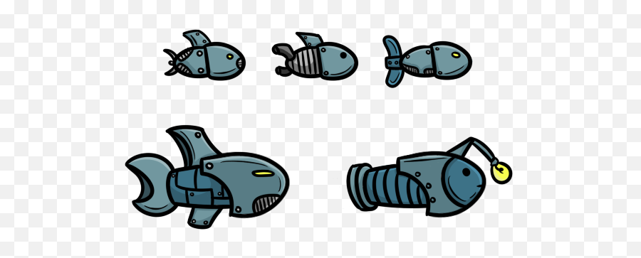 Download Robotic Fish Design - Robot Fish Drawing Png Image Robot Fish Clipart Emoji,Robot Emoji Png