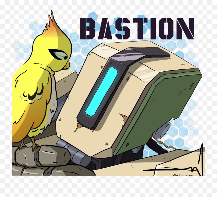 Overwatch Bastion Videogame Bird Sticker By Sbevex - Character Emoji,Overwatch Emoji