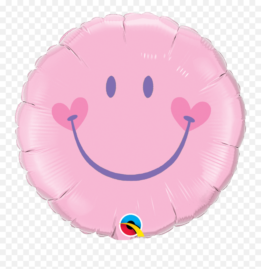 Sweet Smile Face - Pink 18 Foil Balloon Emoji,Emoji Balloons