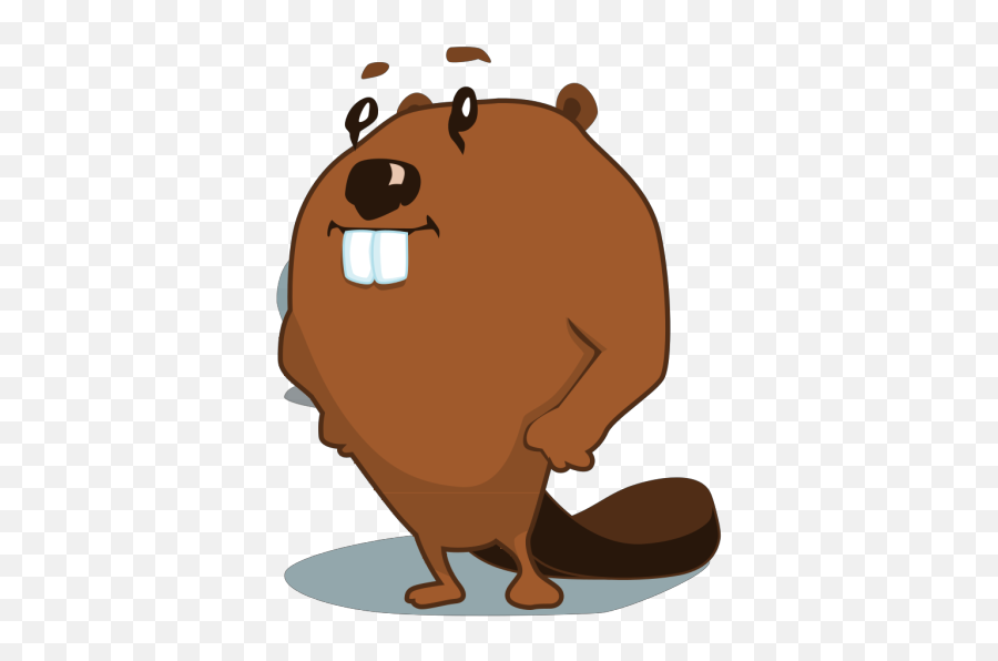 Simple Beaver Cartoon Png Svg Clip Art For Web - Download Castor Desene Animate Emoji,Beaver Emoji