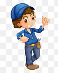 Auto Mechanic Cartoon Clipart - Personnage Clipart Emoji,Mechanic Emoji