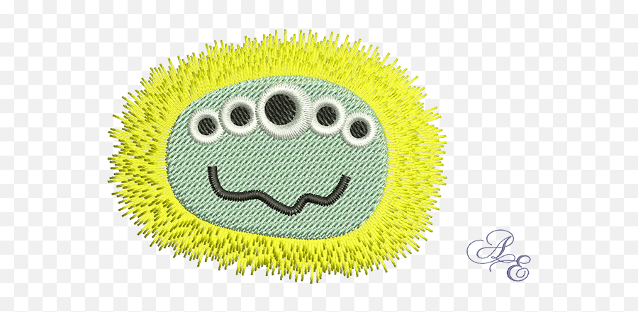 Art Of Embroidery - Monster 3 Small Machine Embroidery Designs Happy Emoji,Monster Emoticon