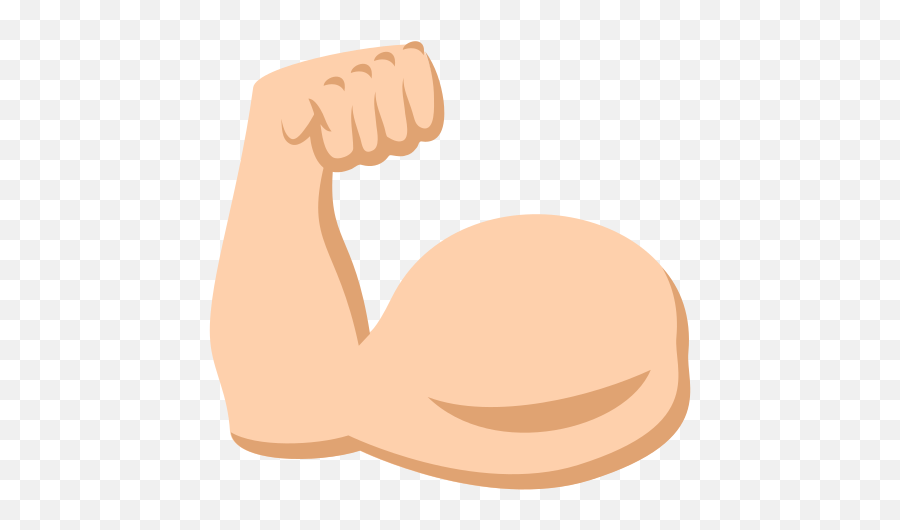 Flexed Biceps Medium - Light Skin Tone Emoji High Body Emoji Png,Different Skin Color Emojis