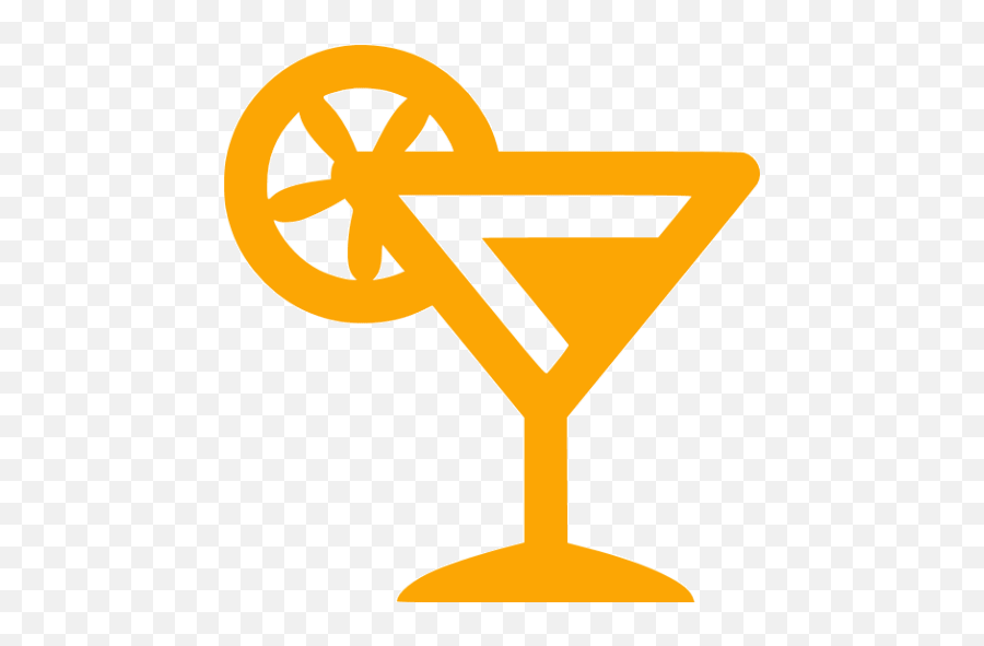 Orange Cocktail Icon - Bar Icon Png Emoji,Cocktail Emoticon