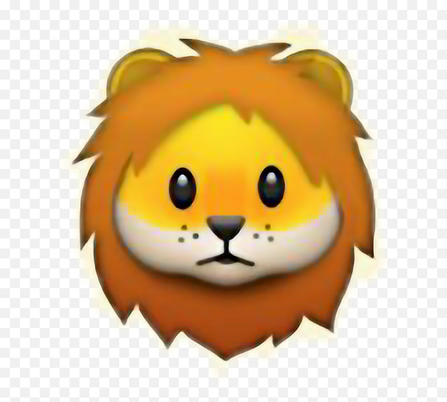 Emoji Brown Yellow Black White Orange - Lion Emoji Transparent,Lion Emoji Png