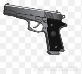 How To Draw A Handgun - Anime Gun Png Emoji