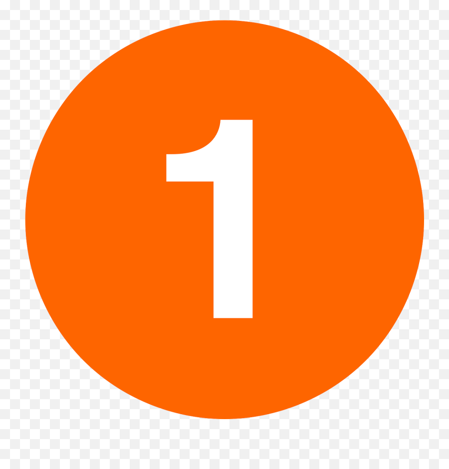 One Circle Orange White Number - Entry Sign Emoji,Fire Emoticon