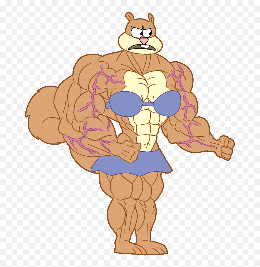 Muscle Sandy - Spongebob Muscle Sandy Emoji,Muscle Man Emoji