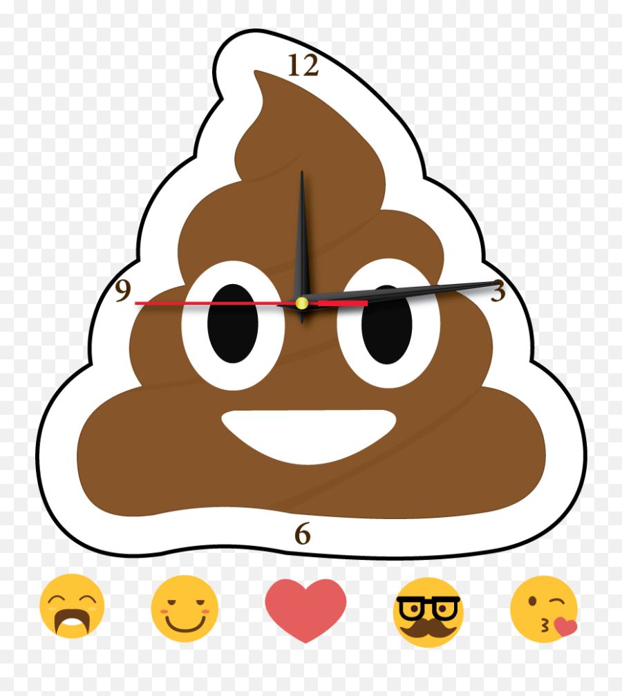 Emojis Jj Printing - Emoji Poop,Clock Emoji