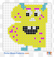 Monster B Perler Bead Pattern And Designs - Printable Blank Perler Bead Template Emoji,B Emoticon