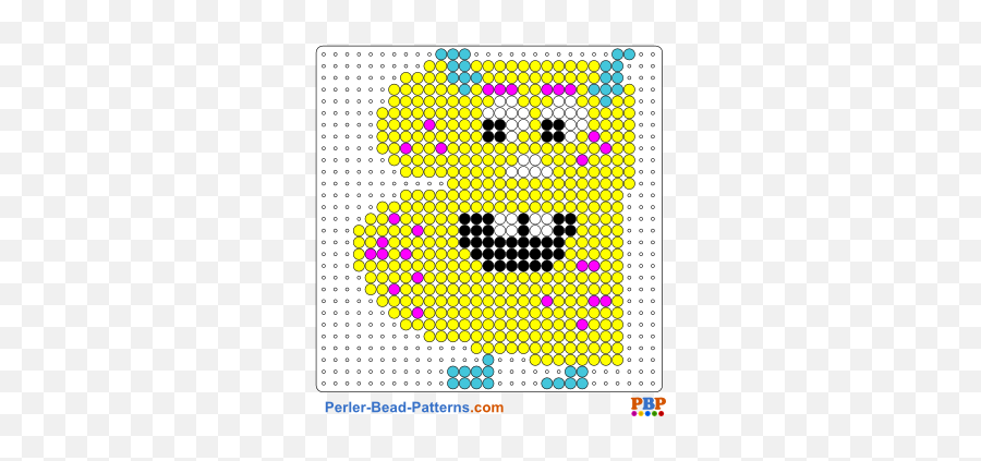 Monster B Perler Bead Pattern And Designs - Printable Blank Perler Bead Template Emoji,B Emoticon