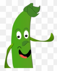 String Bean Transparent Png Clipart - Cartoon Green Bean Clipart Emoji,Green Bean Emoji