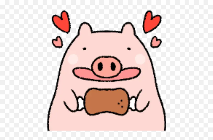 Very Cute And Round Pig Emoji Stickers For Whatsapp - Emoji,Slug Emoji