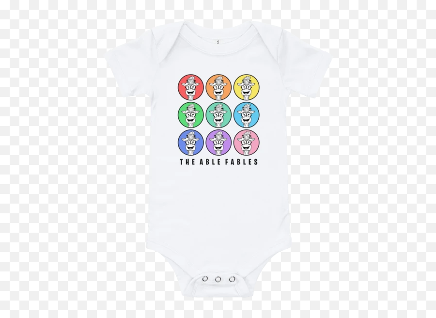 The Able Fables Rainbow Onesie - Crescent Emoji,Giggling Emoticon