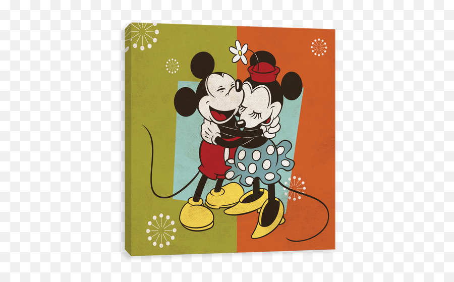50s Retro - You Make Me Happy Mickey Emoji,Minnie Emoji