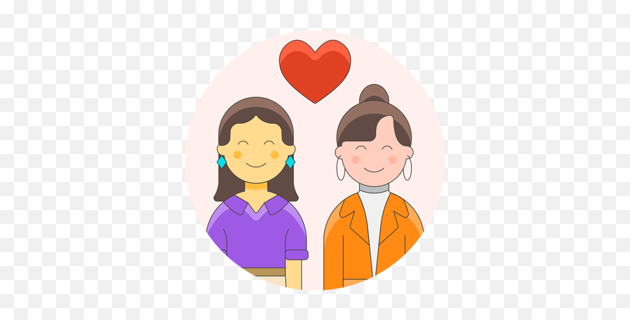 Lesbian Love 2 Download - Logo Icon Icon Download Cartoon Emoji,Lesbian Sign Emoji
