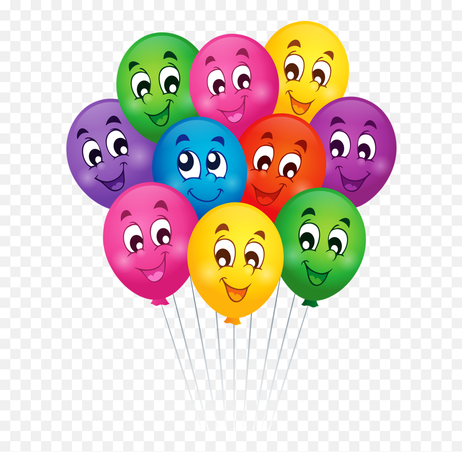 Happy Birthday Emoji Clipart - Cartoon Images Of Balloons,Birthday Emojis