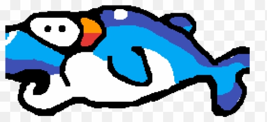Whale - Super Mario World Dolphin Pixel Art Emoji,Emoji Free Whale