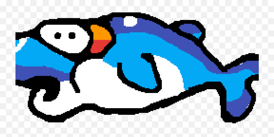 Whale - Super Mario World Dolphin Pixel Art Emoji,Emoji Free Whale