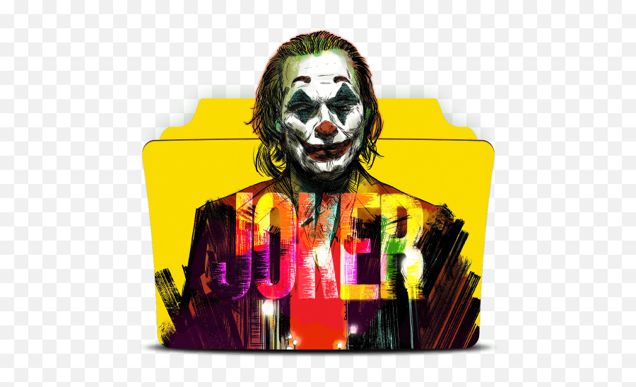 Joker Movie Folder - Designbust Joker With Yellow Background Emoji,Joker Emoji